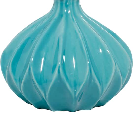 Blue Stoneware Modern Vase Set